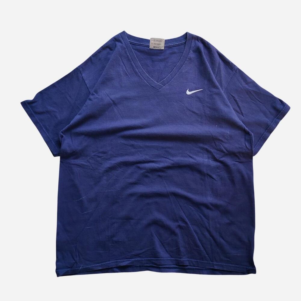 90s Navy Blue Nike V Neck T Shirt